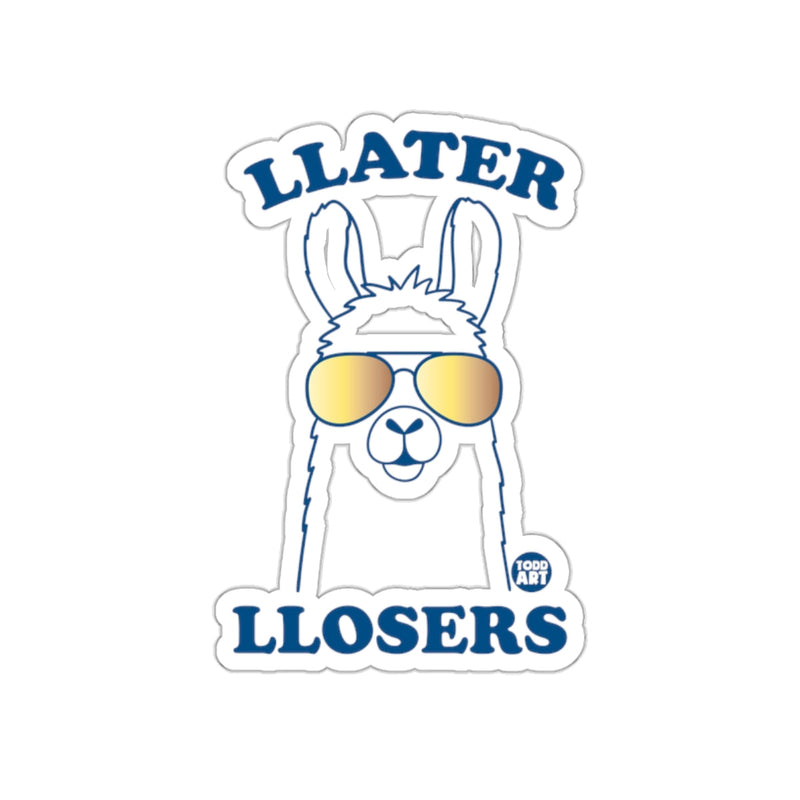Load image into Gallery viewer, Funny Llama Wearing Sunglasses Sticker Poster Print
