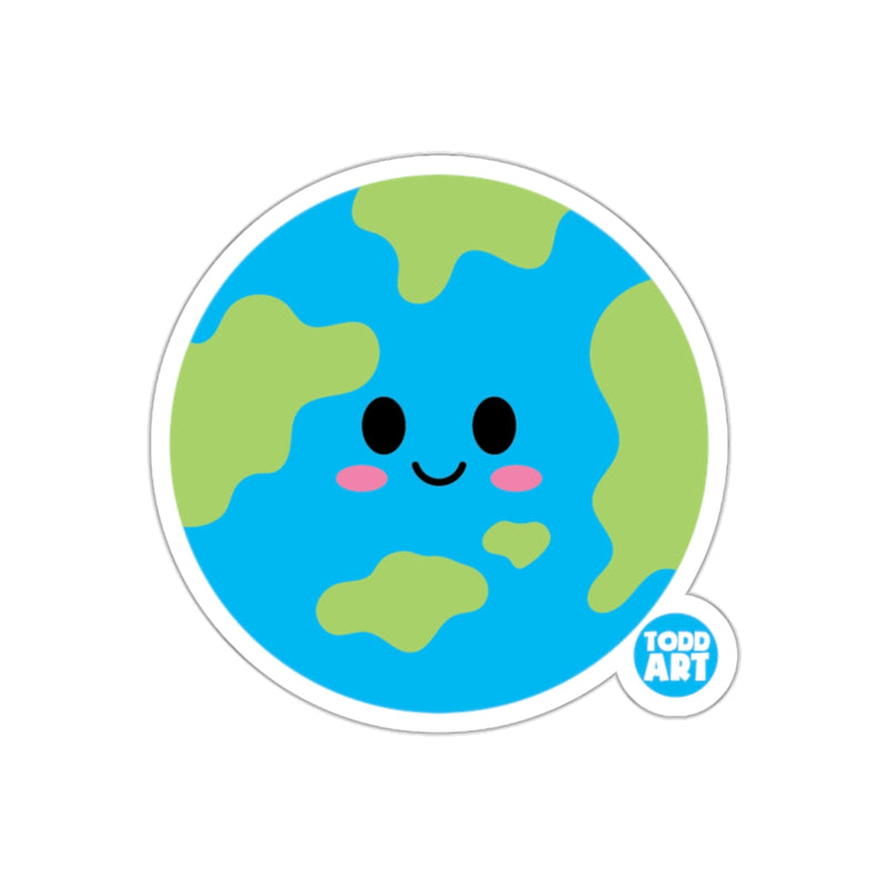 Load image into Gallery viewer, Cute Smiling Earth Todd Art Sticker for All Ages

