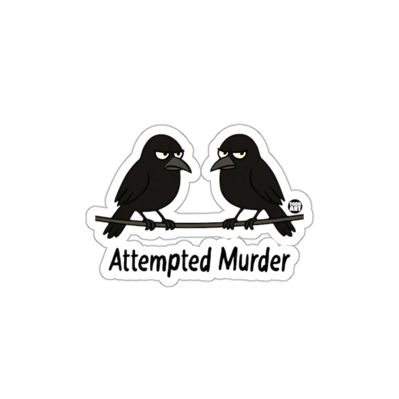 Load image into Gallery viewer, Attempted Murder Funny Bird Sticker for Laptops Walls
