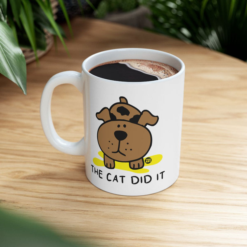 Load image into Gallery viewer, The Cat Did It Funny Dog Design Coffee Mug
