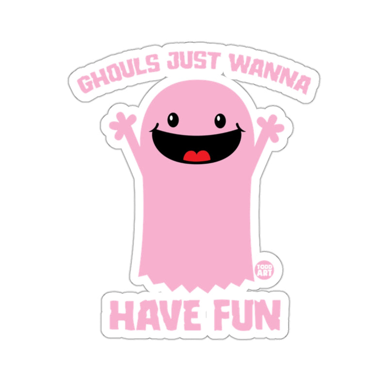 Load image into Gallery viewer, Ghouls Just Wanna Have Fun Cute Pink Sticker
