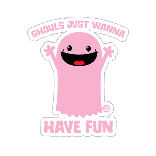 Ghouls Just Wanna Have Fun Cute Pink Sticker