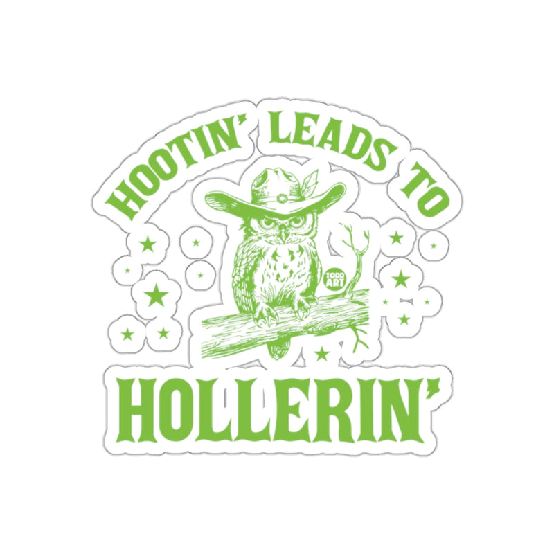 Load image into Gallery viewer, Hootin Leads to Hollerin Owl With Cowboy Hat sticker
