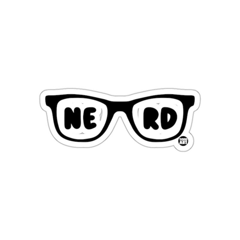 Load image into Gallery viewer, Nerd Glasses with NE RD text Todd Art sticker
