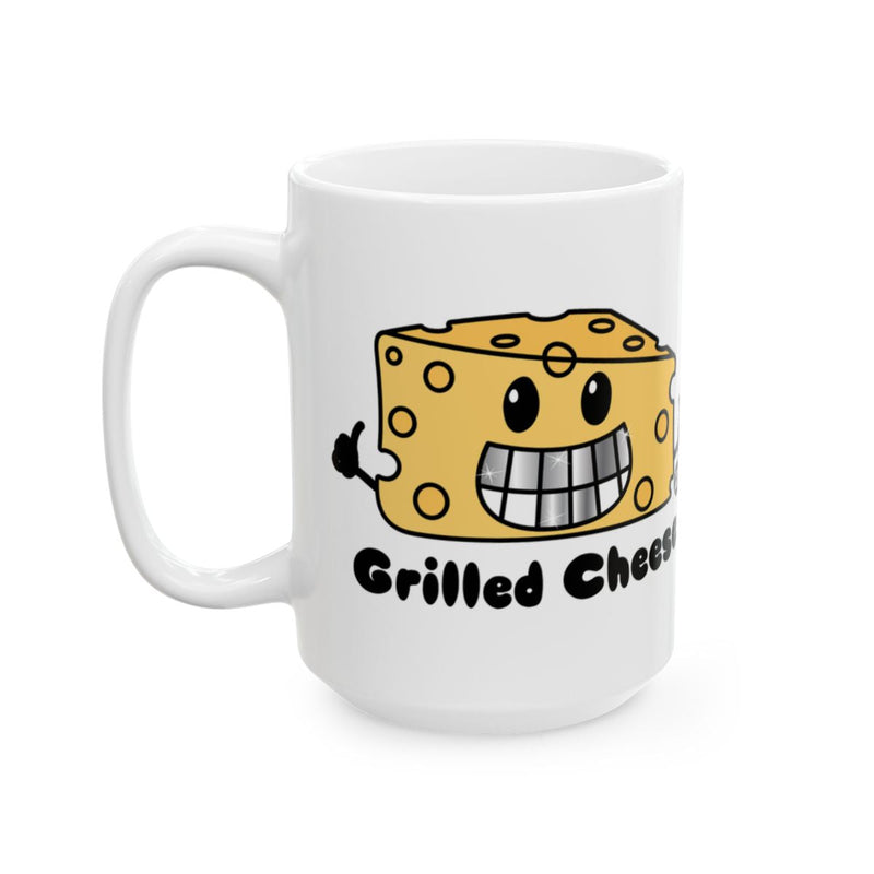 Load image into Gallery viewer, Grilled Cheese Smiling Cartoon Mug Perfect for Breakfast
