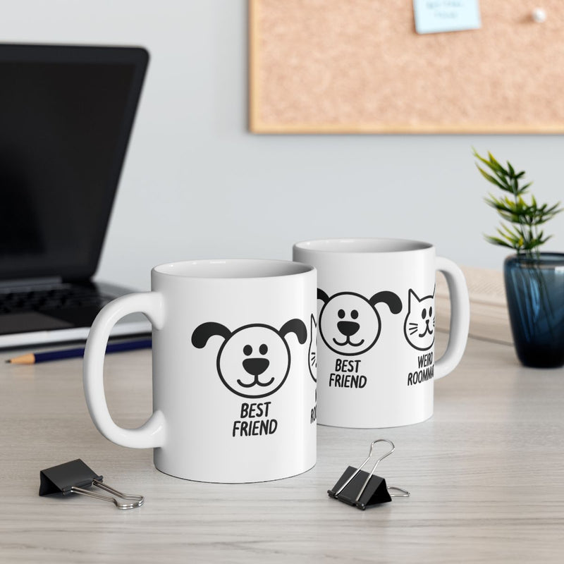 Load image into Gallery viewer, Best Friend and Weird Roommate Funny Mug Set
