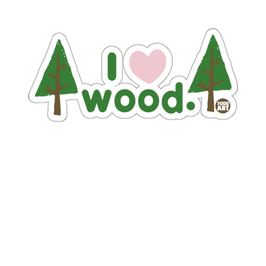 I Heart Wood Nature Inspired Design Todd Art sticker