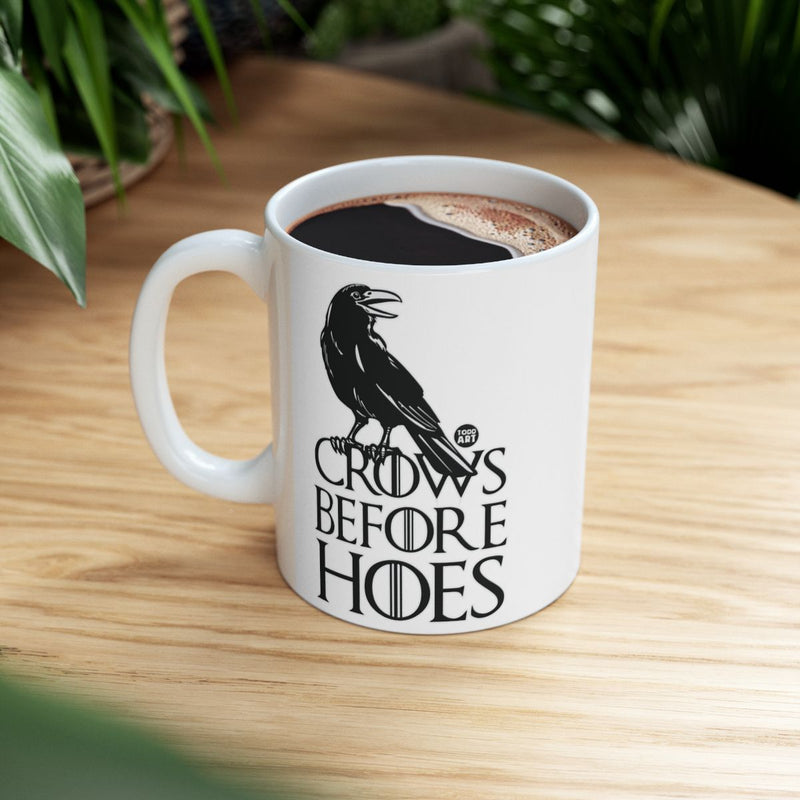 Load image into Gallery viewer, Crows Before Hoes Mug with Crow Design Ideal Gift
