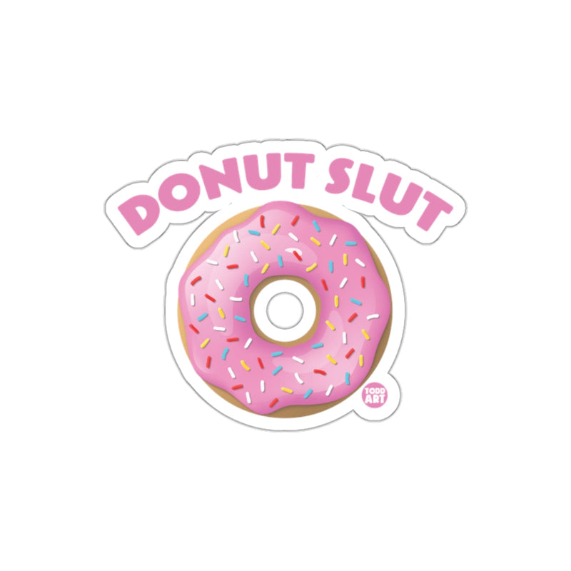 Load image into Gallery viewer, Pink Frosted Donut Slut Sticker with Sprinkles
