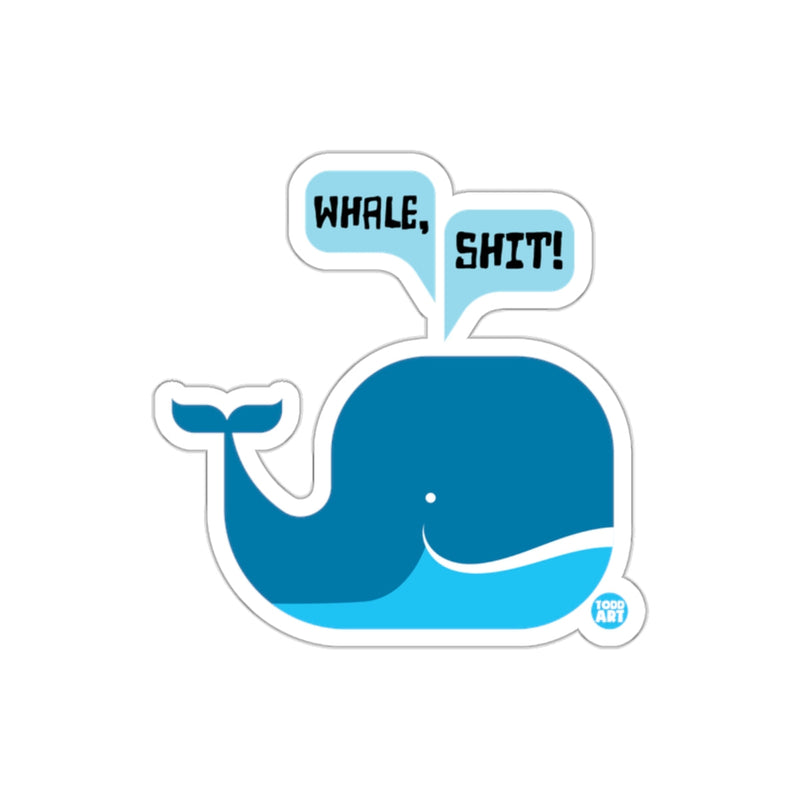 Load image into Gallery viewer, Whale Shit Funny Speaking Whale Sticker for Laptops
