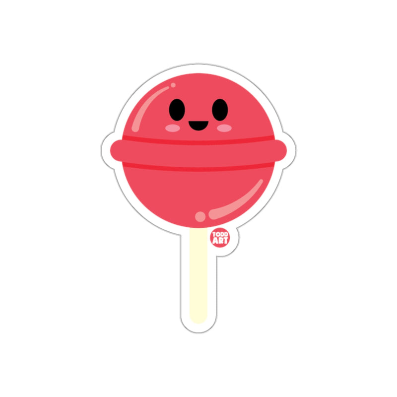 Load image into Gallery viewer, Cute Happy Red Lollipop Cartoon Sticker Decal
