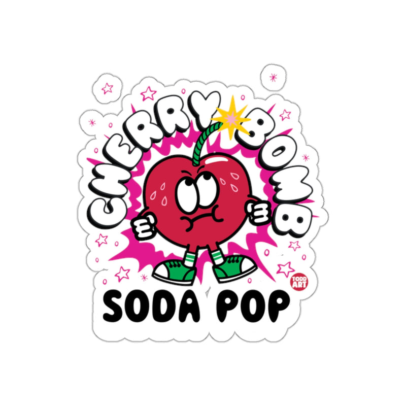 Load image into Gallery viewer, Cherry Bomb Soda Pop Sticker Design Fun Illustration
