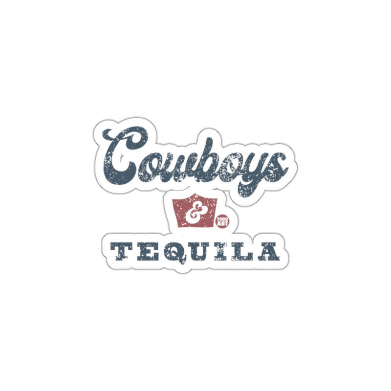 Load image into Gallery viewer, Cowboys and Tequila Vintage Look Sticker
