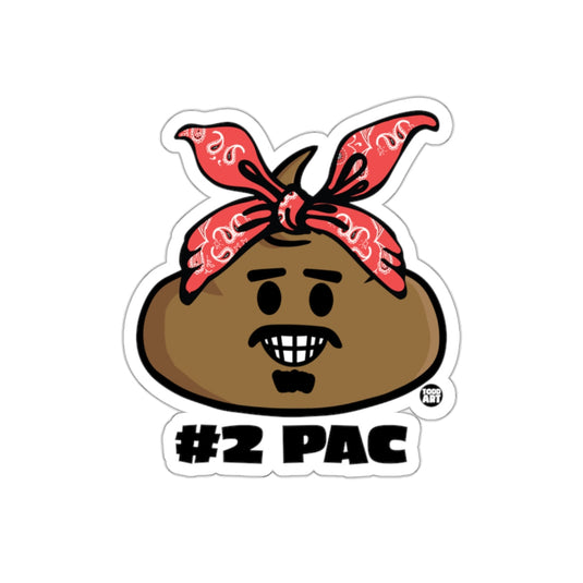 Number Two Pac Cartoon Funny Graphic Image sticker