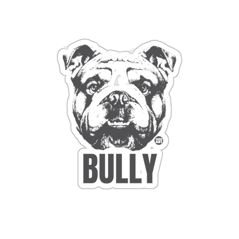 Load image into Gallery viewer, Bully Illustrated Bulldog Head Design on White Sticker
