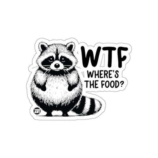 Funny Raccoon Asking WTF Where's the Food sticker
