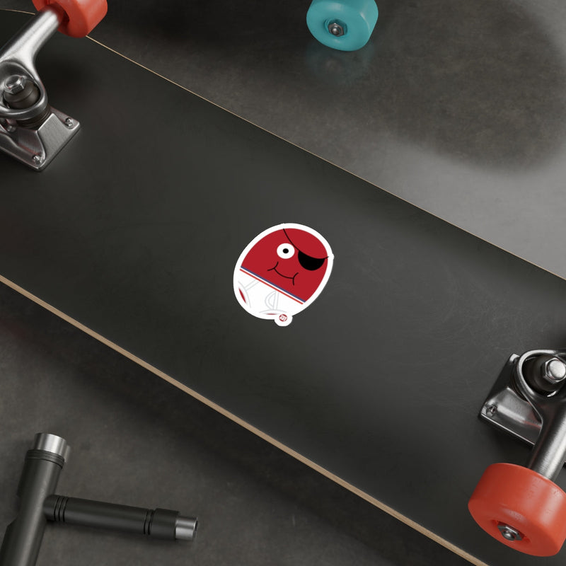 Load image into Gallery viewer, Pirate Space Red Character Sticker for Skateboards
