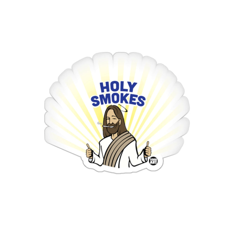Load image into Gallery viewer, Holy Smokes Jesus Thumbs Up Sticker
