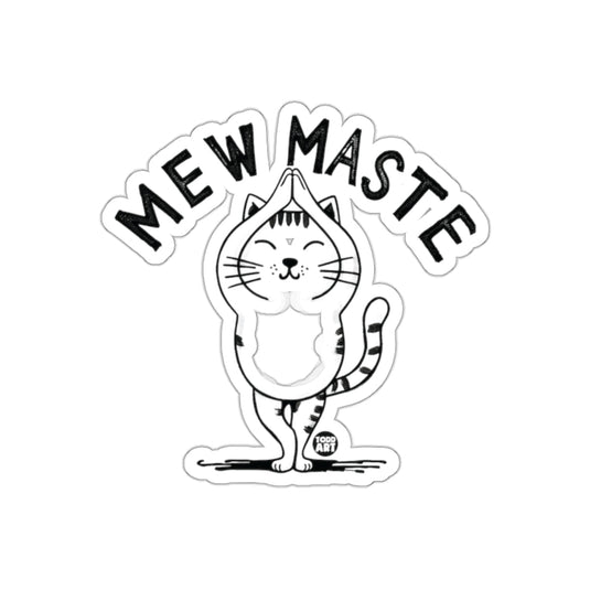 Mew Maste Yoga Cat Sticker Adorable Yoga Lover Gift
