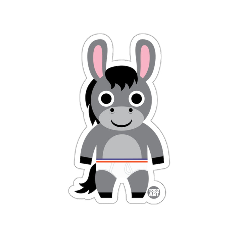 Load image into Gallery viewer, Cute Cartoon Donkey With Big Eyes Sticker Product
