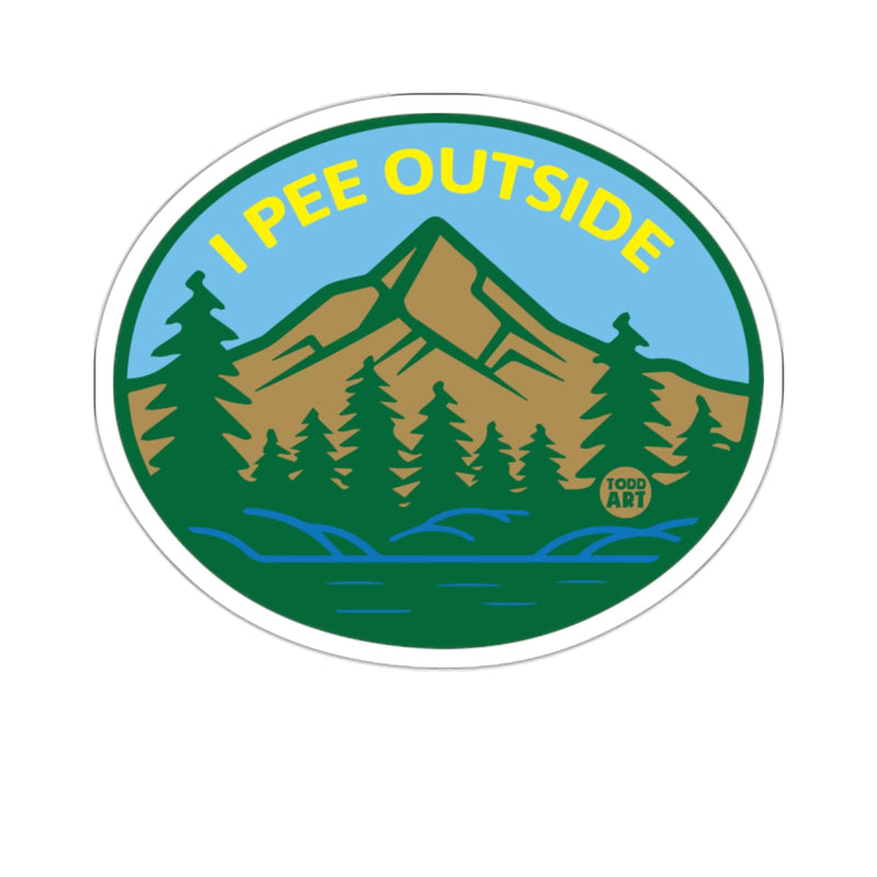 Load image into Gallery viewer, I Pee Outside Funny Nature Adventure Outdoors sticker

