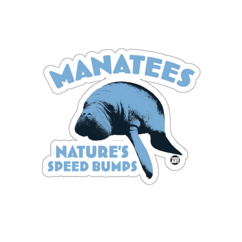 Load image into Gallery viewer, Manatees Nature's Speed Bumps Sticker Design
