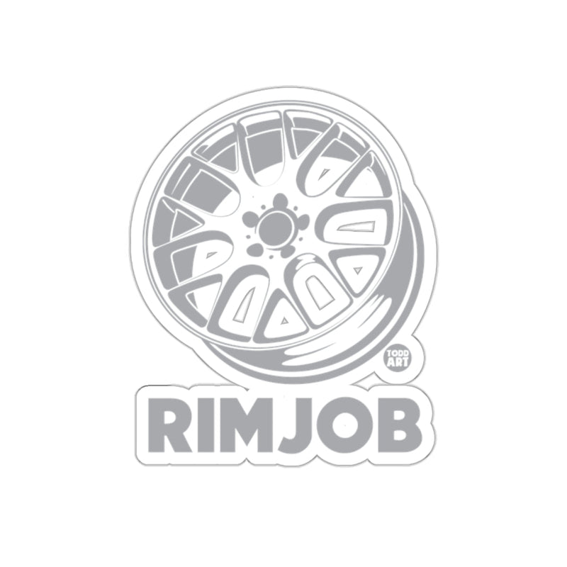 Load image into Gallery viewer, Premium Car Wheel Sticker with RimJob Text Design
