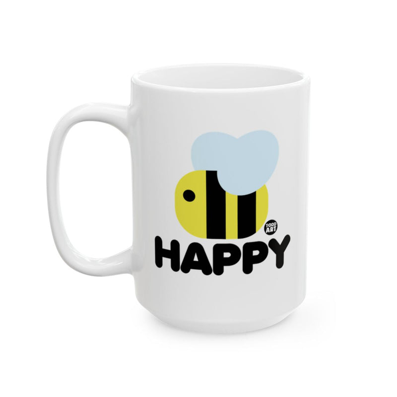 Load image into Gallery viewer, Cute Happy Bee Mug with Heart Design for Coffee Tea
