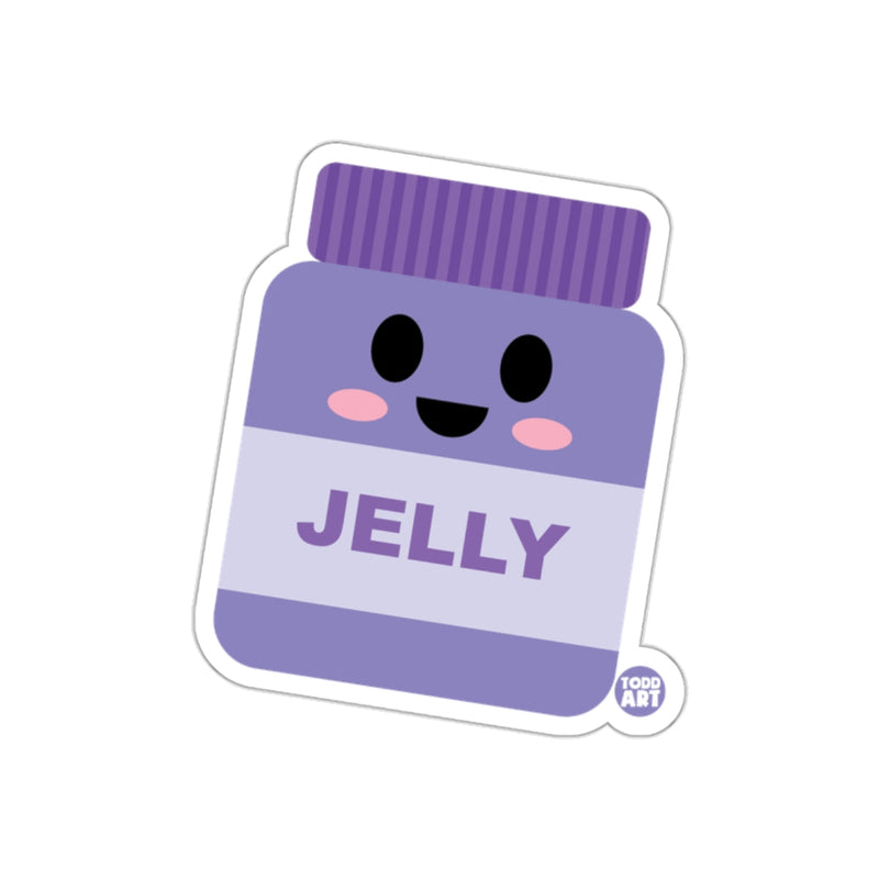 Load image into Gallery viewer, Cute Purple Jelly Jar Smiling Face Sticker Decal
