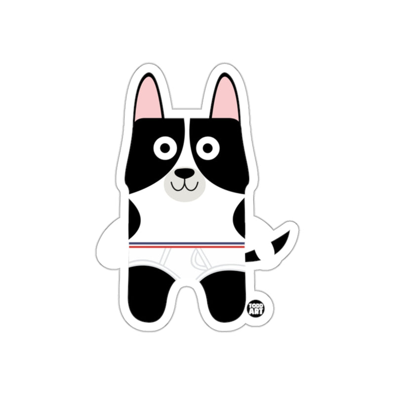 Load image into Gallery viewer, Cute Cartoon Black and White Dog Sticker Design
