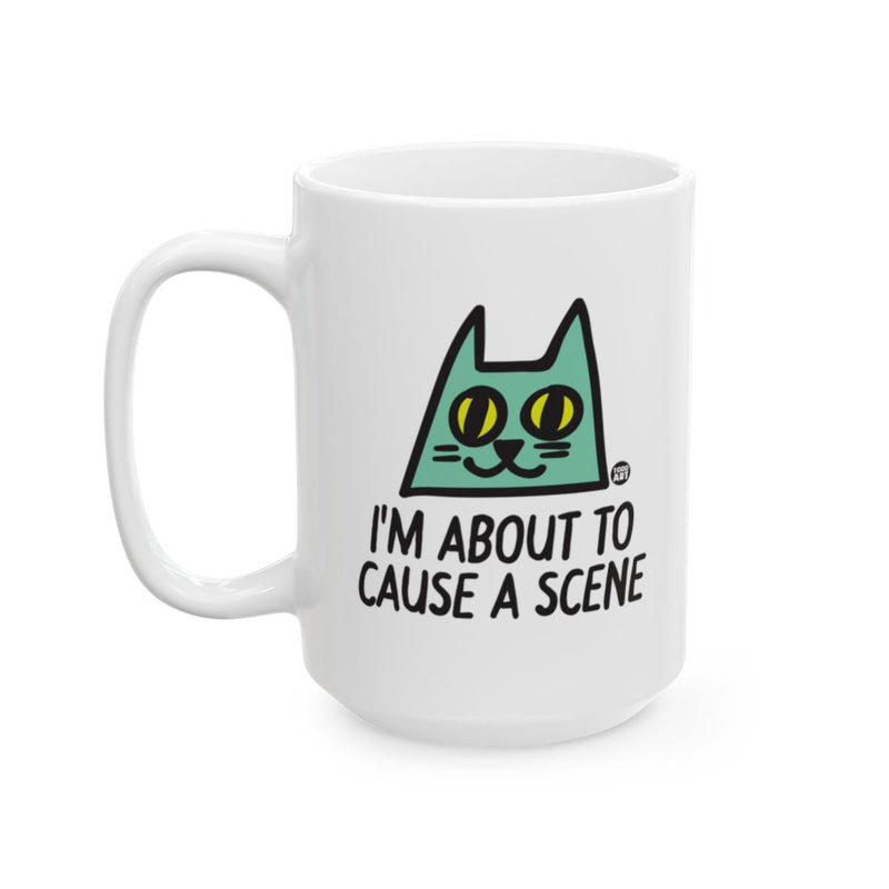 Load image into Gallery viewer, I'm About To Cause A Scene Funny Cat Mug
