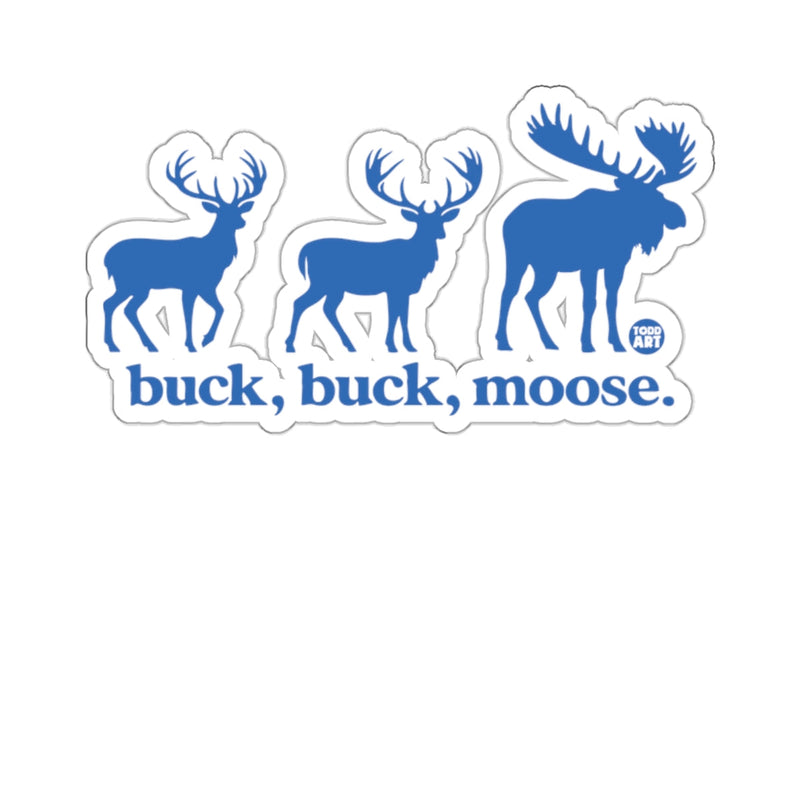 Load image into Gallery viewer, Buck Buck Moose Blue Animal Sticker Decal
