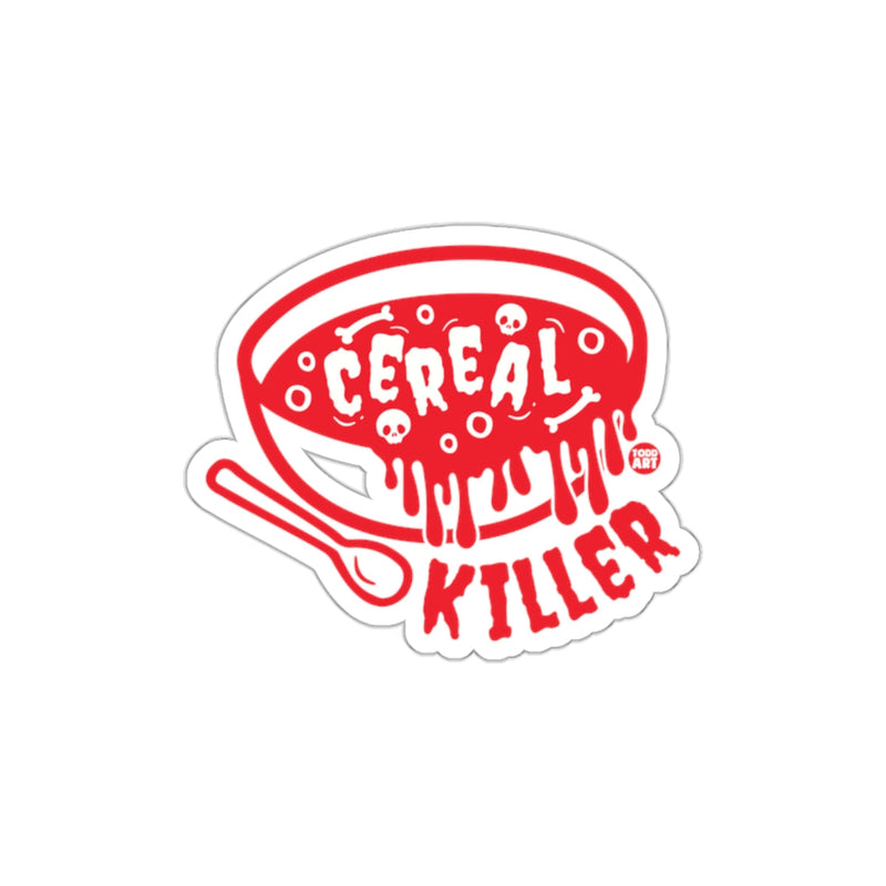 Load image into Gallery viewer, Cereal Killer Funny Graphic Red Bowl Sticker

