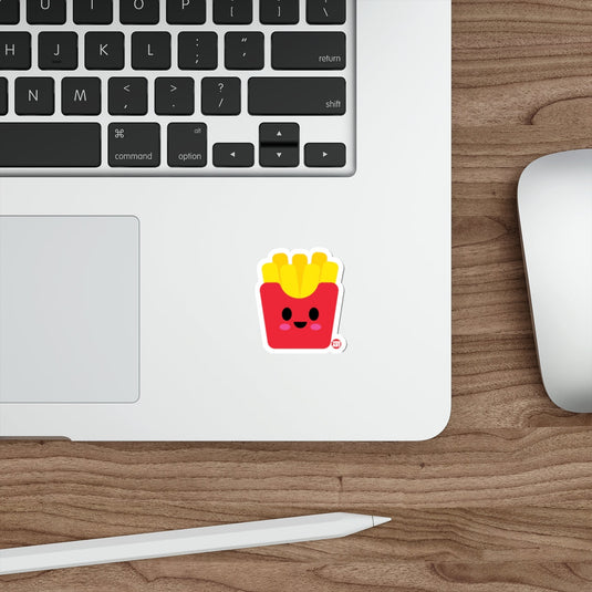 Cute Smiling French Fries Sticker for Laptop Decor