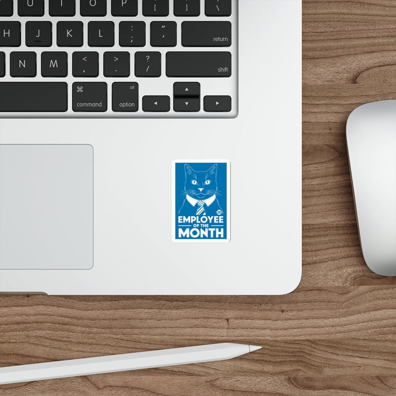 Load image into Gallery viewer, Cute Cat Employee of the Month Sticker for Laptops
