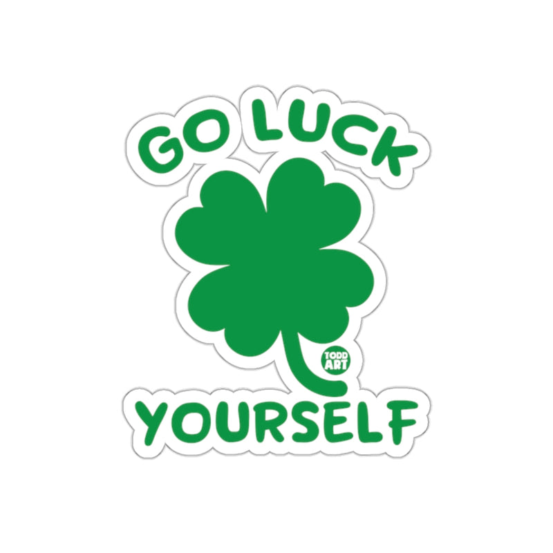 Load image into Gallery viewer, Go Luck Yourself Four-Leaf Clover Sticker Product
