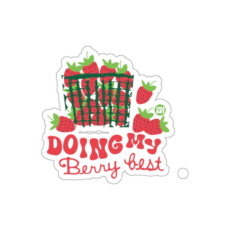 Load image into Gallery viewer, Doing My Berry Best Strawberry Sticker Product
