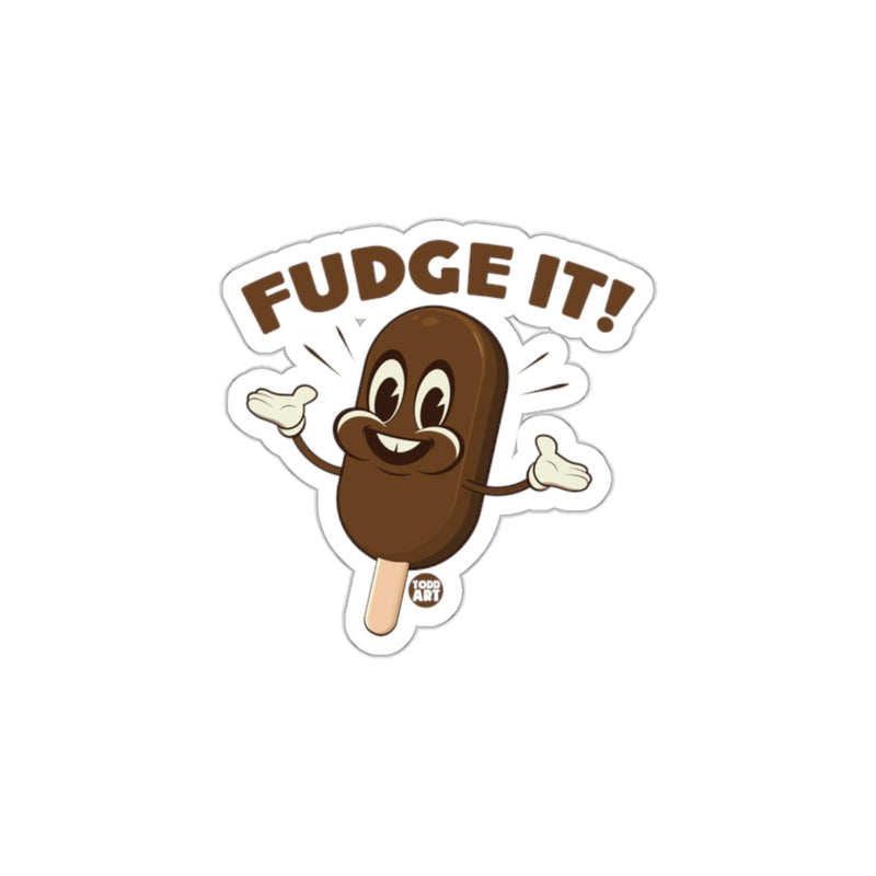 Load image into Gallery viewer, Fudge It Cartoon Ice Cream Sticker Fun Design Sticker
