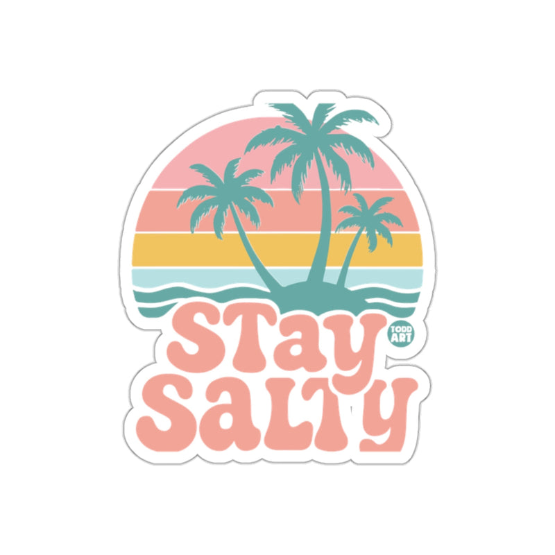 Load image into Gallery viewer, Stay Salty Tropical Vibes Sticker Design
