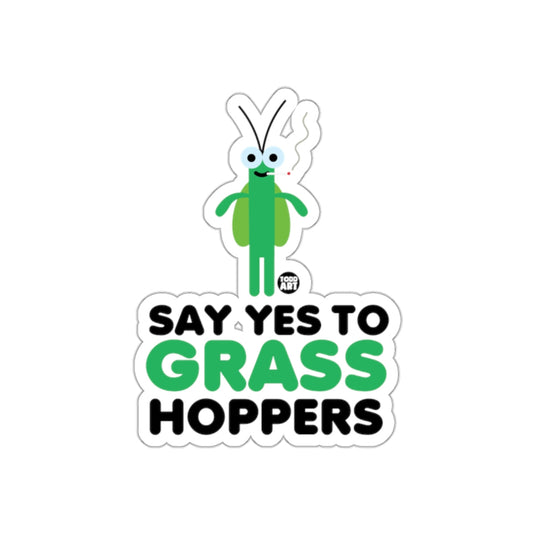 Say Yes To Grass Hoppers Sticker Fun Insect Art