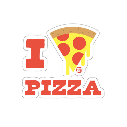I Love Pizza Design with Slice Todd Art Food sticker