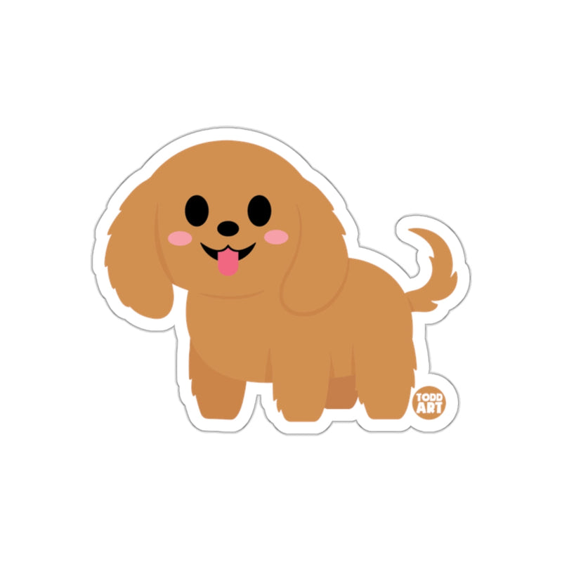 Load image into Gallery viewer, Cute Cartoon Brown Puppy Dog Sticker for Animal Lovers
