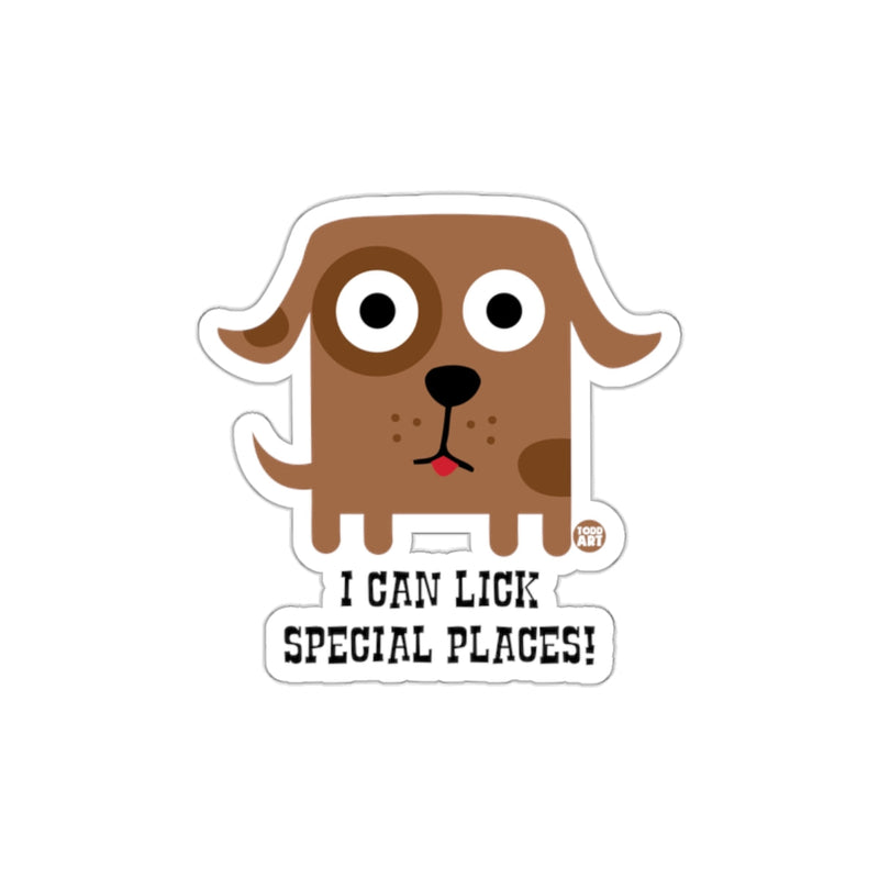 Load image into Gallery viewer, Cute Funny Dog I Can Lick Special Places Sticker
