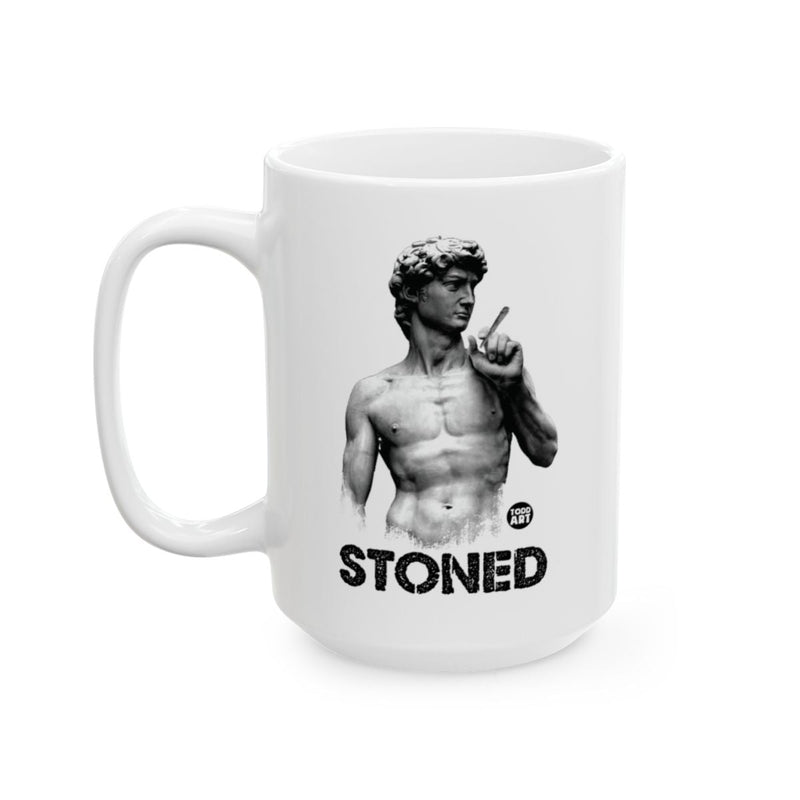 Load image into Gallery viewer, Michelangelo's David Stoned Image Large Mug
