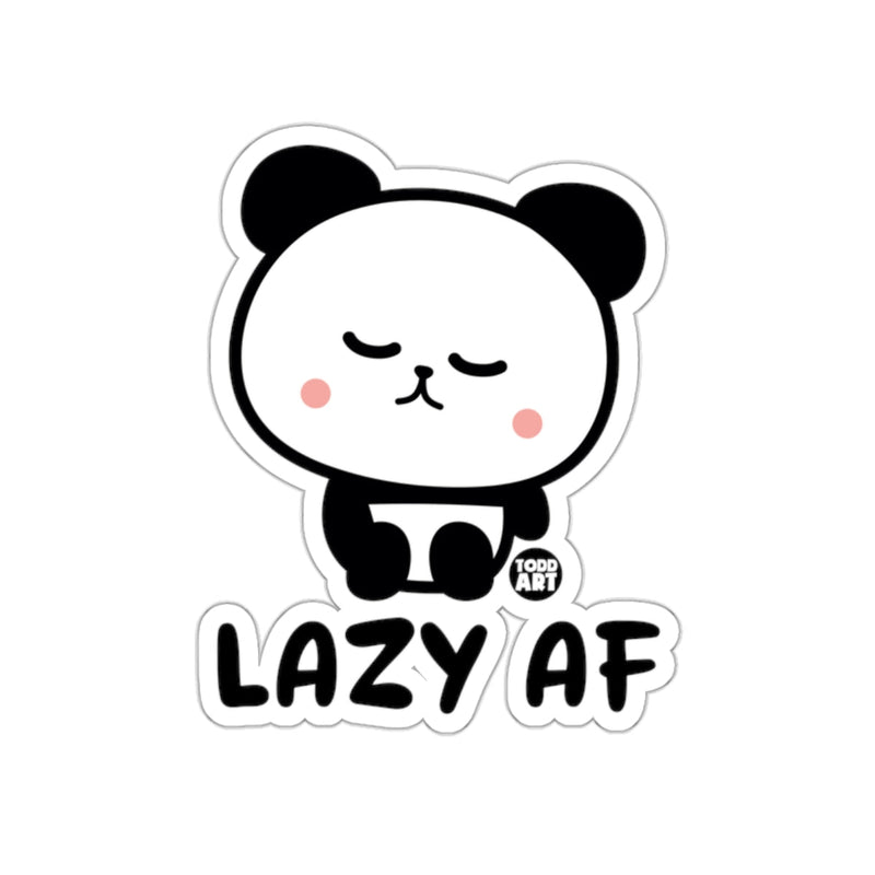 Load image into Gallery viewer, Lazy AF Cute Sleeping Panda Sticker Design
