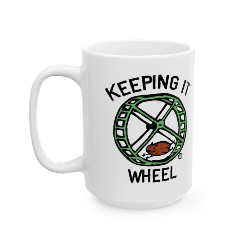 Load image into Gallery viewer, Keeping It Wheel Hamster Mug
