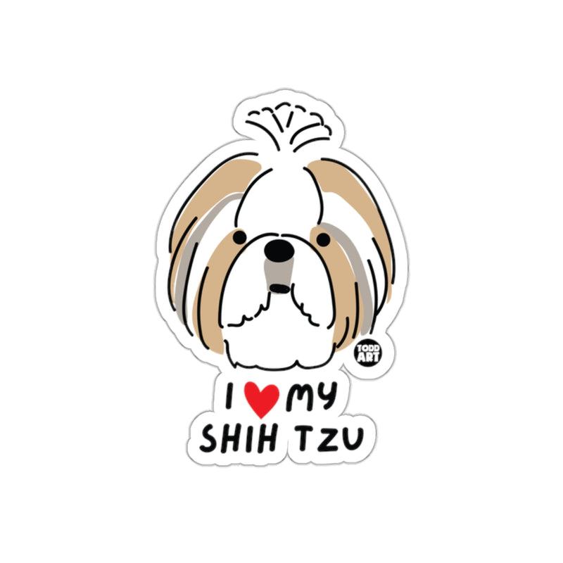 Load image into Gallery viewer, I Love My Shih Tzu Cute Dog Sticker
