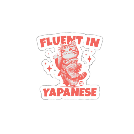 Fluent In Japanese Cat Sticker Unique Design