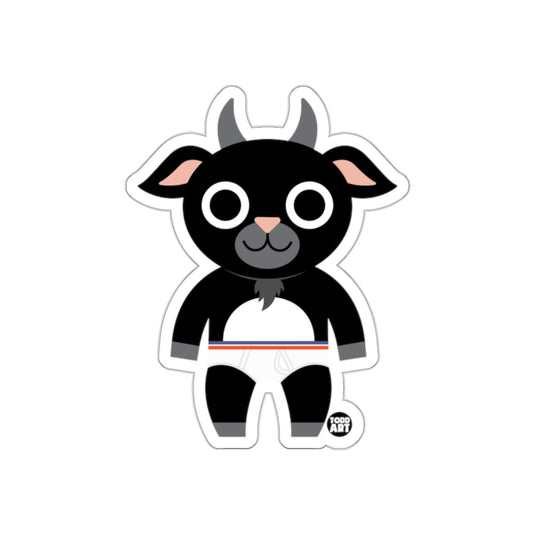 Cute Cartoon Goat Sticker with Adorable Face Design