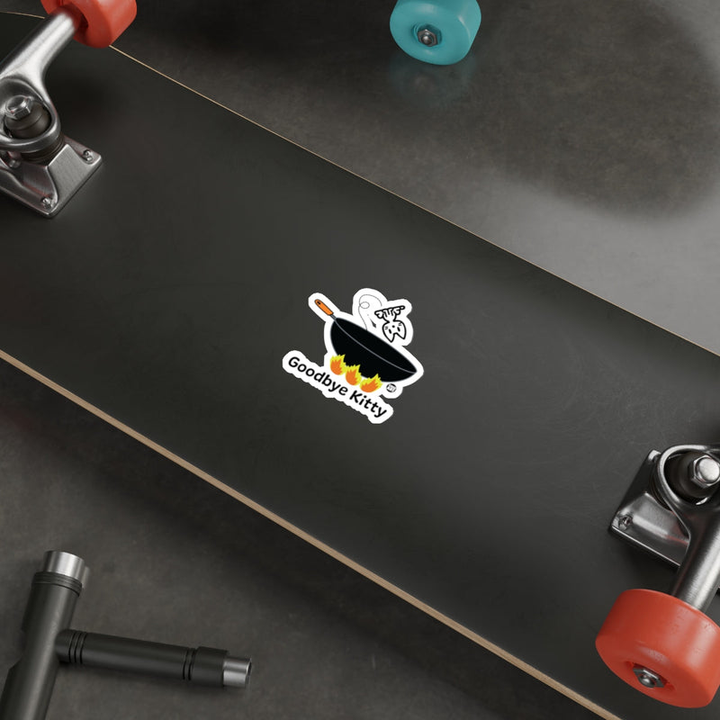 Load image into Gallery viewer, Goodbye Kitty Sticker for Skateboard Custom Design
